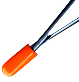 Solid colour tip guard closeup